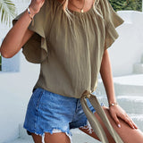 Ima - Moderne bluse med rund hals