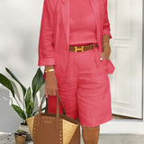 Camry - Elegant Blazer og Shorts - Todelt Sæt