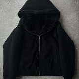 Minimalistisk hættetrøje med dobbelt lag