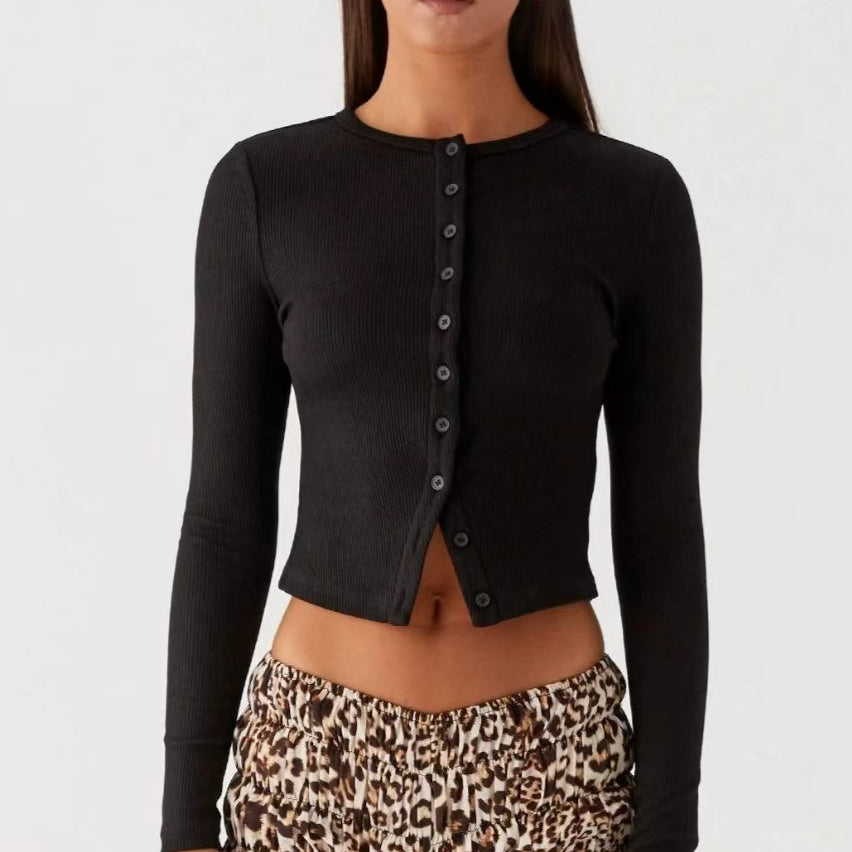 Minimalistisk cardigan med knapper