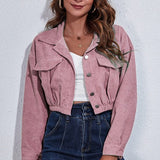 Fløjlsjakke med tætsiddende talje