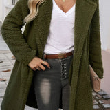 Mellemlang frakke med luftige reverser