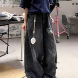 Vintage baggy jeans med revner