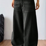 Vintage falmede denimjeans med vide ben