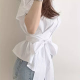 Kasi - Chic bluse med pufærmer