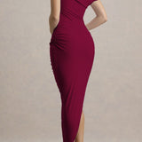 Asymmetrisk bodycon maxi aftenkjole