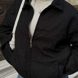 Sweatshirtjakke med lynlås og opretstående krave