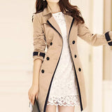 Thérèse - Lang, dobbeltradet, vindtæt trenchcoat