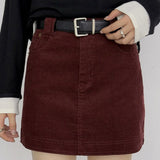 Retro fløjlsnederdel i trapez