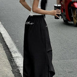 Cargobukser i urban stil med blondepaneler