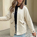 Fløjlsjakke med hakkede reverser