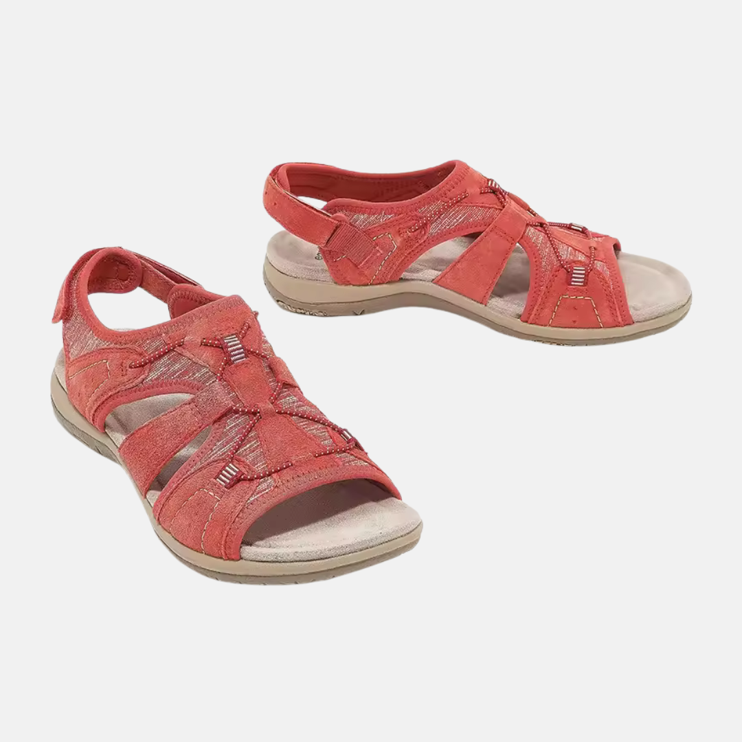 Damesandaler – Åben tå – Polstret sål – Komfortable justerbare stropper