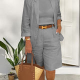 Camry - Elegant Blazer og Shorts - Todelt Sæt