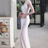 Elegant pailletteret havfrue aftenkjole