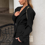 Kort blazer med bundet talje