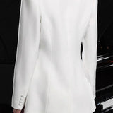 Slimfit blazer med strassrevers