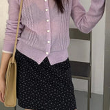 Let strikket uldcardigan med blondekrave fra Peter Pan