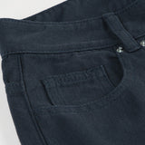 Cargobukser med vide ben, lav talje og nittede slidser