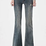 Lavtaljede, mikro-flared slim jeans