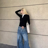 Vintage falmede, ustrukturerede jeans