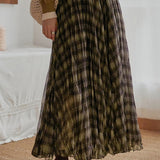 Lang ternet trapeznederdel