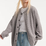 Kabelstrikket vest med afslappet pasform