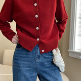 Raglanvest med jadeknapper