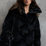 Overdimensioneret quiltet bomuldsjakke