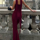 Højtaljet bodycon bandeau-nederdelsæt