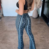 Damebukser med svaj – høj talje – bohememønster – tætsiddende og behagelig snit