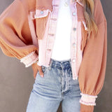 Langærmet frakke i børstet vaffelstrik