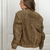 vintage khaki ruskindsjakke