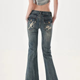 Lavtaljede, mikro-flared slim jeans