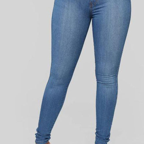 Højtaljede hvide skinny jeans