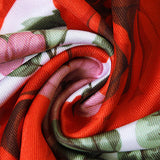 Todelt sæt: Tanktop med V-hals og højtaljet maxikjole med blomsterprint