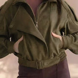 Vintage brun jakke, afslappet pasform