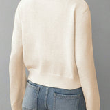 Let cardigan med rund hals og knapper