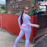 Todelt sæt: cropped hættetrøje med bogstavprint og skinny bukser