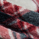 Kortærmet frakke med hætte i blødt, ternet stof