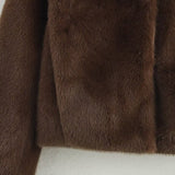 Blød, plysagtig langærmet jakke