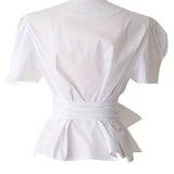 Kasi - Chic bluse med pufærmer