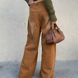 Løstsiddende, vide, afslappede vintage amerikanske jeans