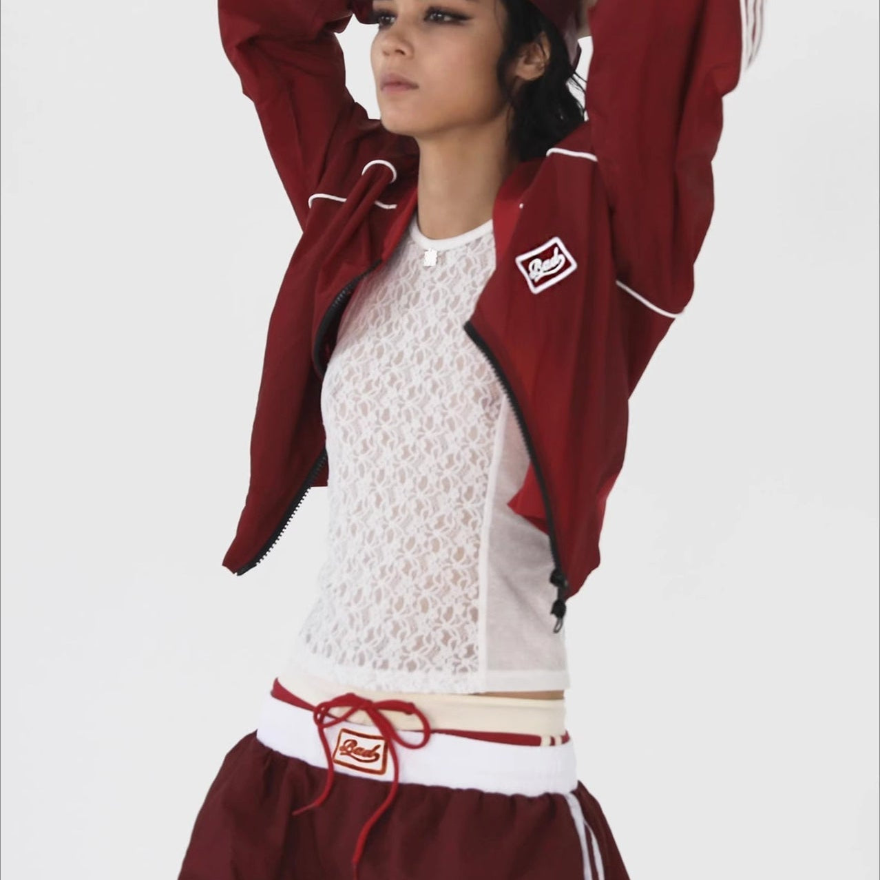 broderet retro bomberjakke