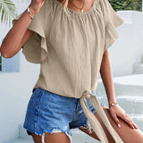 Ima - Moderne bluse med rund hals