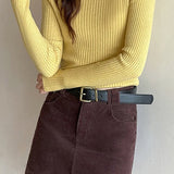 Retro fløjlsnederdel i trapez