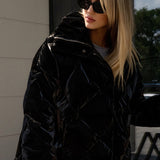 Overdimensioneret quiltet bomuldsjakke