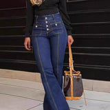 Slim strækbare jeans med svaj