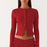 Minimalistisk cardigan med knapper