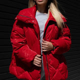 Overdimensioneret quiltet bomuldsjakke