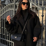 Kort, afslappet jakke i uldblanding